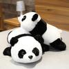 Lovely 50cm-90cm Lifelike Rabbit Hair Lying Panda Plush Toys Soft Cartoon Animal Black and White Stuffed Doll Sleeping Pillow