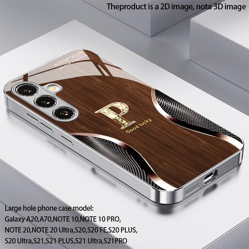 Деревянное Дно Узор P Глава 2D Чехол для Телефона для Samsung S26 S25 S24 S23 S22 S21 S20 A56 A36 A16 - Гальванизированное Стекло Защитный