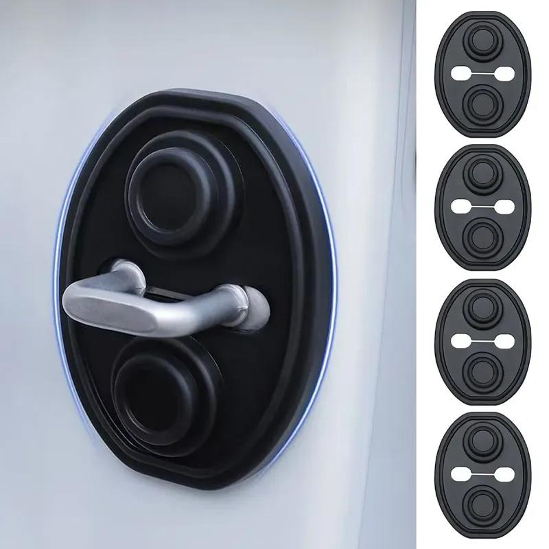 Car Door Latch Accessories Upgrade Closing Shockproof Silicone Cushion Mute Shock Absorber Protective Covers