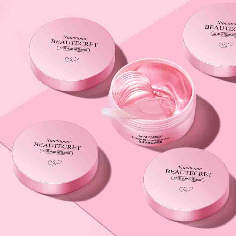 60 шт., коллагеновая гелевая маска для глаз с красными водорослями, увлажняющая маска для глаз, уход за глазами для сна, удаление морщин