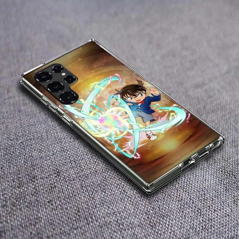 Прозрачный чехол для телефона Детектив Конан для Samsung Galaxy S21 Plus S24 S23 S20 FE S22 S26 Ultra S25 Edge TPU Capa Чехлы Чехол Ударопрочный