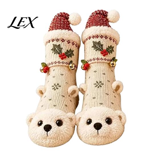 Decorative Christmas Tree Hanging Ornaments 3D Knit Animal Stockings, Rudolph Reindeer Highland Cow Fox And Large Gift Bags for Polar Bear Design,