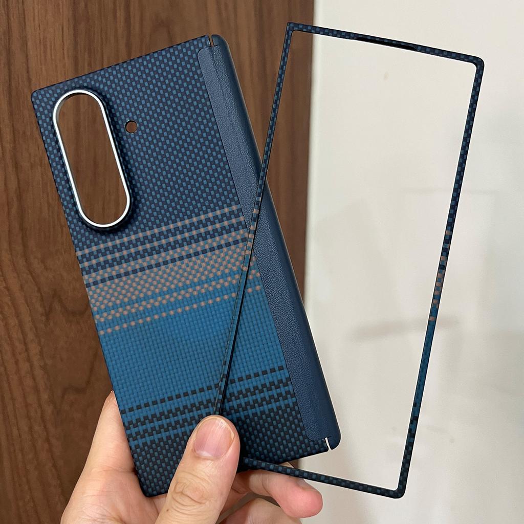 Magnetic Aramid Carbon Fiber Hinge Phone Case On For Samsung Galaxy Z Fold 7 W26 5G Global ZFold Fold7 z7 7z Magsafe Macsafe