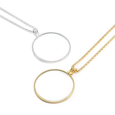 5x Лупа Портативная Лупа для Чтения Ретро Утилитарный Монокль Линза Ожерелье Подвеска Модная Бижутерия Для Женщин Мужчин