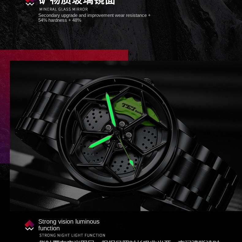 SVJ оригинальные часы со ступицей колес, трехмерные полые автомобильные суппорты Tc5, модифицированные водонепроницаемые часы для мужчин