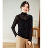 Women's High Neck Warm Slimming Long Sleeve T-Shirt - 2025 Autumn Collection