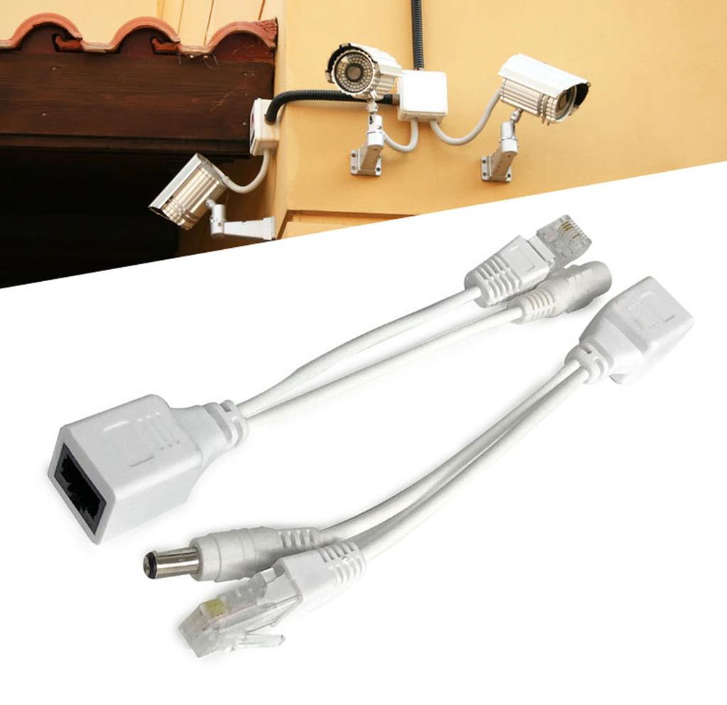 1Pair Пассивный PoE Инжектор и Разветвитель Комплект 12V PoE Инжектор и Разветвитель для Беспроводной Сети