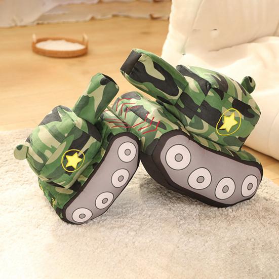 Tank Plush Toy Simulation Modeling Pentagram Pattern Camouflage Sleeping Accompany Hugging Cushion Children Plush Doll Pillow Toy Boys Toy Gift