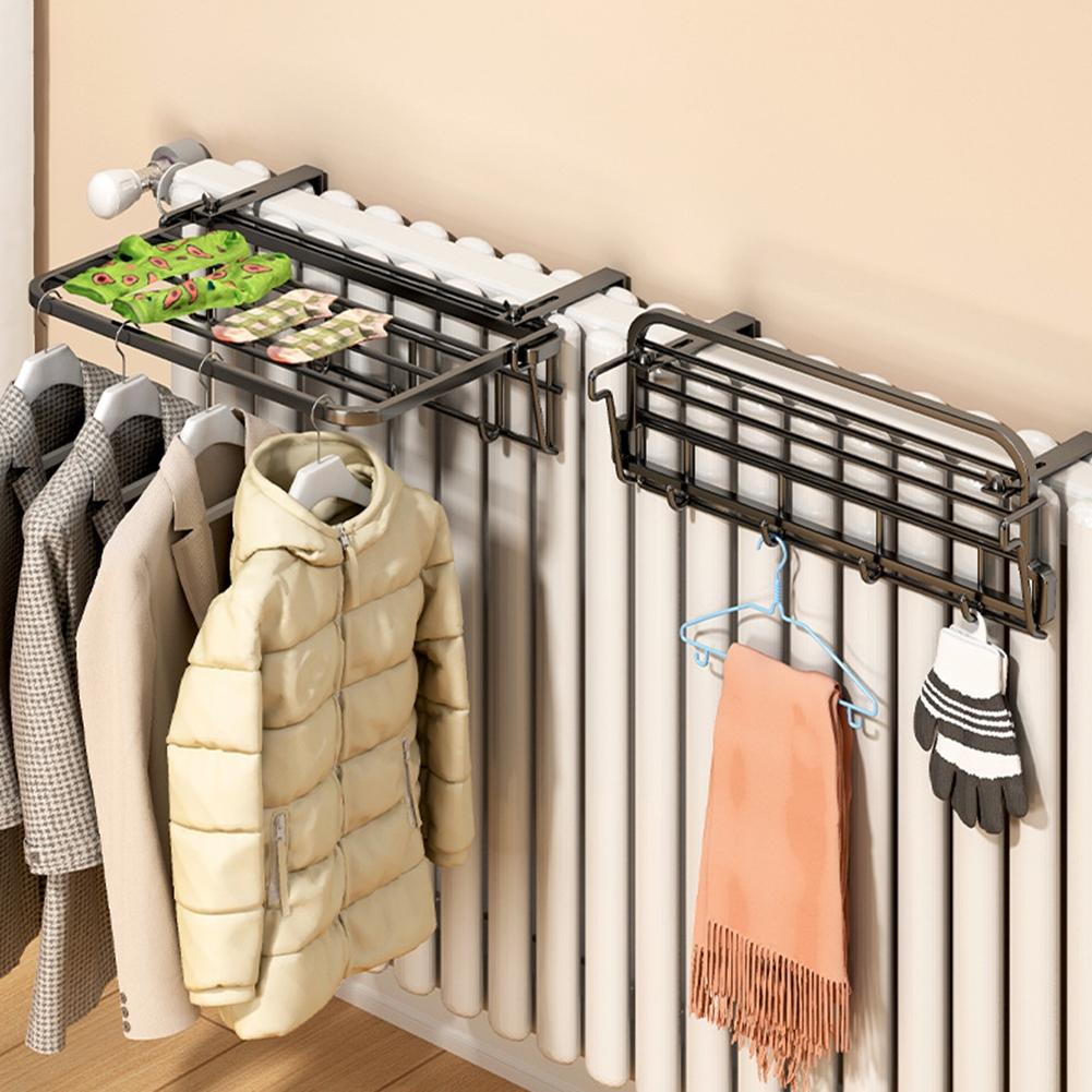 For Heating Radiator Towel Rail 35cm Iron Hanging Rack for Towels Bathrobes and Bathroom Storage Space Saving and Sturdy