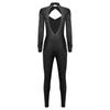 Womens Figure Skating Jumpsuit Glittery Rhinestone Long Sleeve Tassel Front Design Hollow Out Back One Piece Romper
