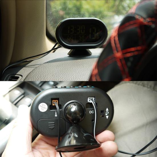 Универсальная ЖК-цифровая подсветка приборной панели, автомобильные часы, термометр, принадлежности для автомобиля