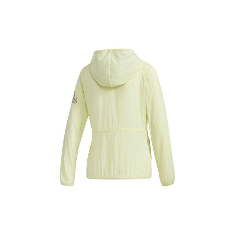 Adidas Ветровка со спинкой Signature Женская верхняя одежда Ярко-желтый флуоресцентный FT2885