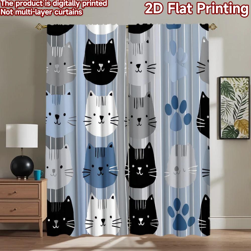 2D flat Photography Backdrop Popular Tapestry Cute Coon Cat Faces 100% Polyester Party & Holiday Decor Use for Holiday