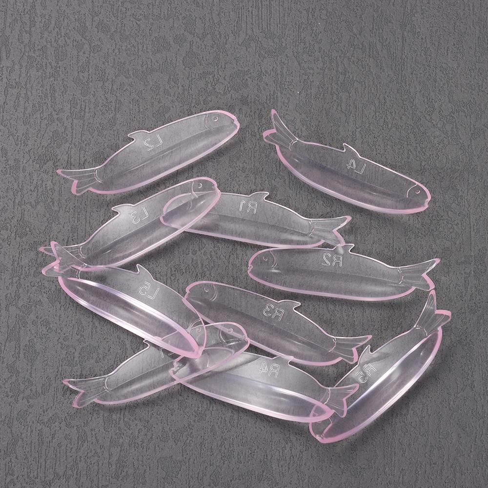 5Pairs Applicator Tools Eyelash Perm Curler Fish Shaped Sticky Lashes Rods for Women