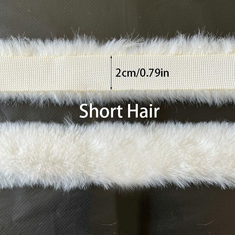 1M Sewing DIY Craft Plush Fur Stripe Furry Fluffy Faux Rabbit Fur Tape Trimming Ribbon