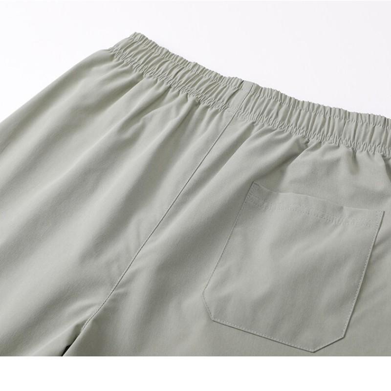 Летние мужские шорты, спортивные брюки, свободные повседневные пляжные брюки, однотонные шорты больших размеров длиной пять четвертей
