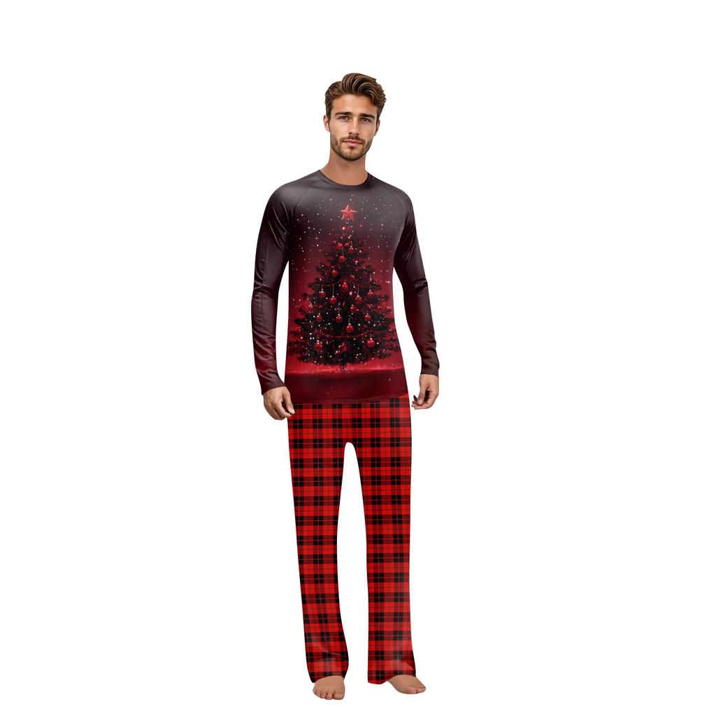 Комплект из топа и брюк с рождественскими принтами для всей семьи Одинаковые комплекты для всей семьи