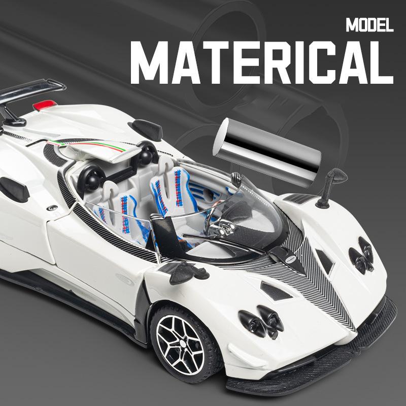 1/32 Pagani Zonda HP Barchetta Суперкар Сплав Модель автомобиля Звук и свет Инерционный Детская игрушка Предметы коллекционирования Подарок на день рождения