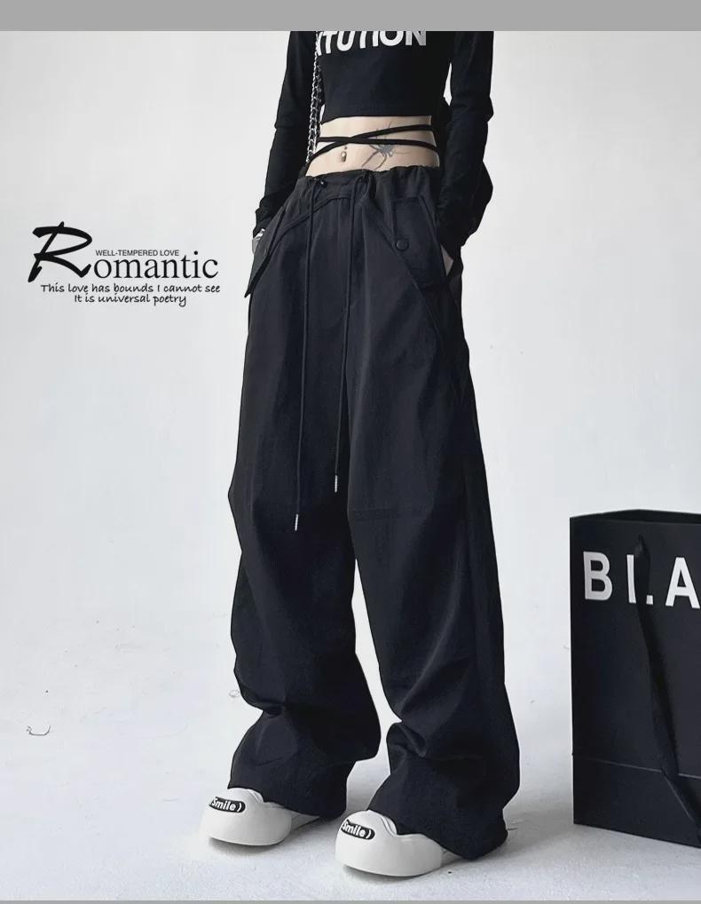 Женский комбинезон American Yuppie с широкими штанинами 2025 года — свободные спортивные брюки для лета и осени