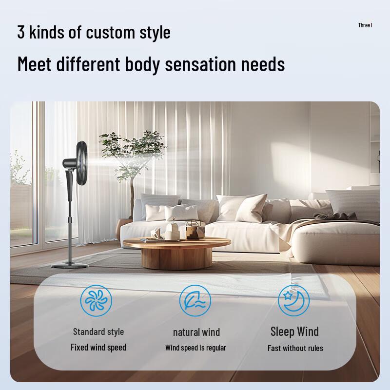 Midea Напольный oscillating вентилятор FS45-23DR, штекер CN (адаптер в комплекте)