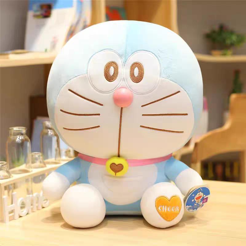 Official Doraemon Sweetheart Cheer Plush Doll | Bulk Super Soft PP Cotton Cute Heart Themed Toy for Collection & Gifts