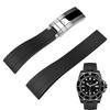 Juntan FKM Rubber Watch Band for Men and 20mm and Classic Rolex Style with Folding Clasp Women, 22mm,