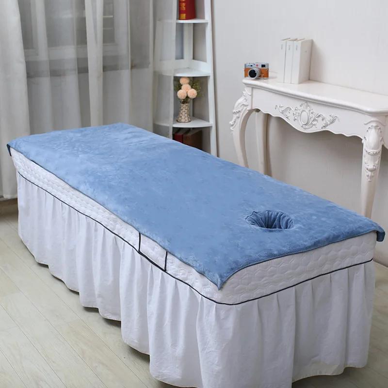 Thickened Beauty Bedsheet Cosmetic Salon Sheets Massage Treatment Soft Sheets Spa SPA Bed Table Cover Sheets with Hole