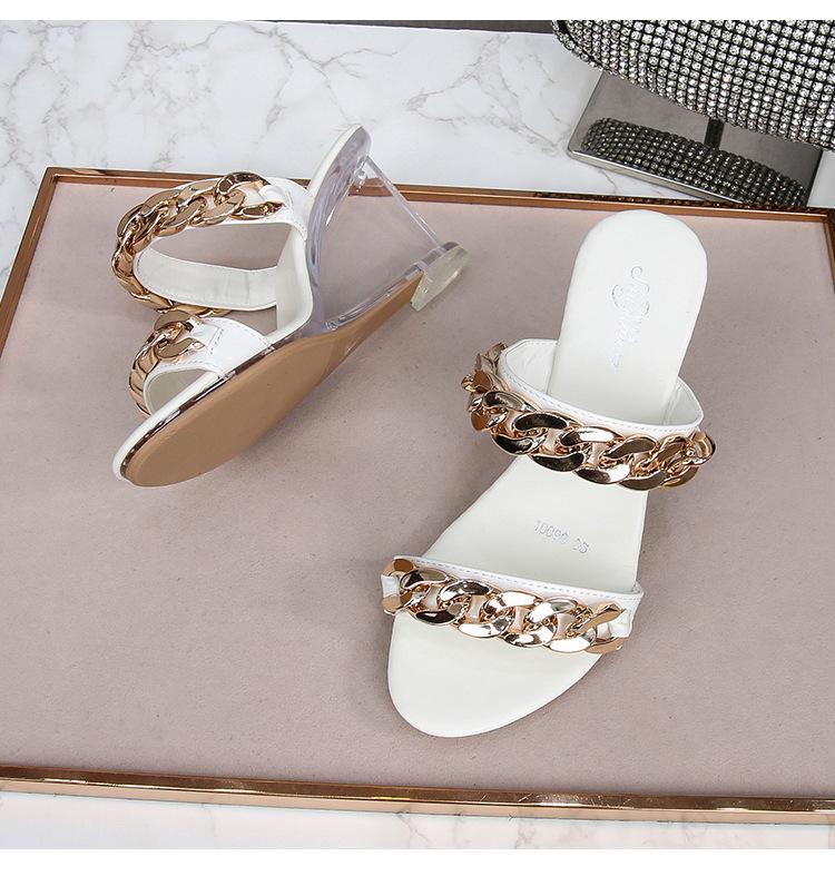 Серия 1098, туфли на танкетке и платформе, см, каблук см, женские простые прозрачные туфли с цепочкой и цепочкой, LFD