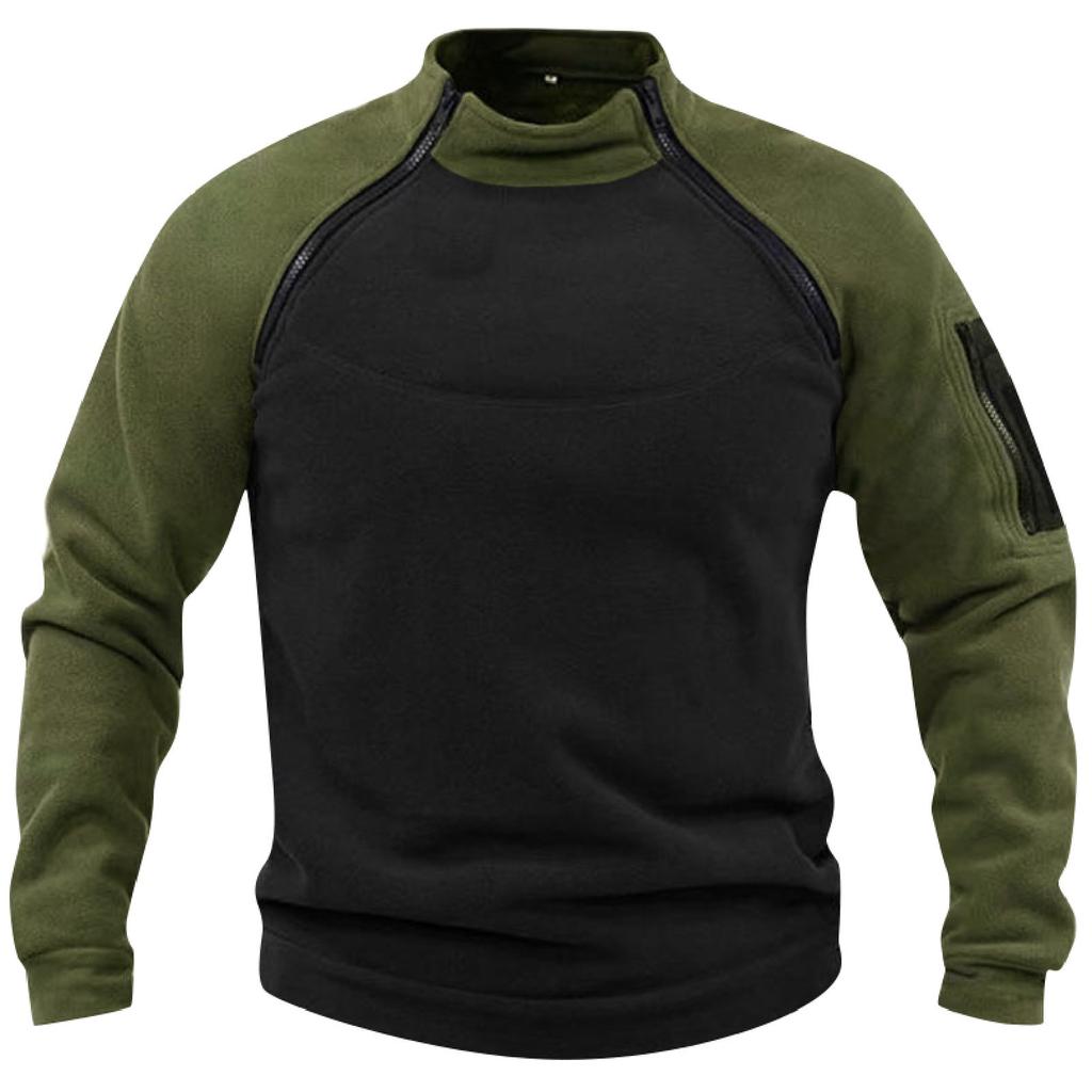 Мужская уличная куртка, одежда для охоты, теплый флисовый пуловер на молнии, мужское ветрозащитное пальто на весну и зиму, термобелье