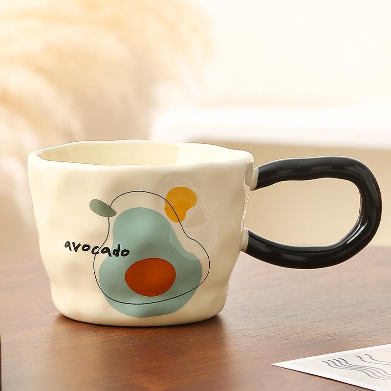 Ретро Дизайн Кружки Чувство Большие Уши Инс Стиль Керамическая Чашка Пара Кофейная Чашка Офисная Чашка для Воды Домашнее Использование