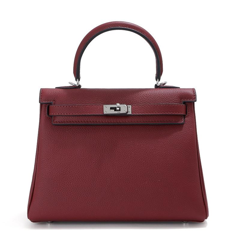 Womens Handbag Cowhide Top Layer Leather Fashion Bag Real Leather Handbag High-end Sense Versatile Womens Bag Single Leather Decoration Bag