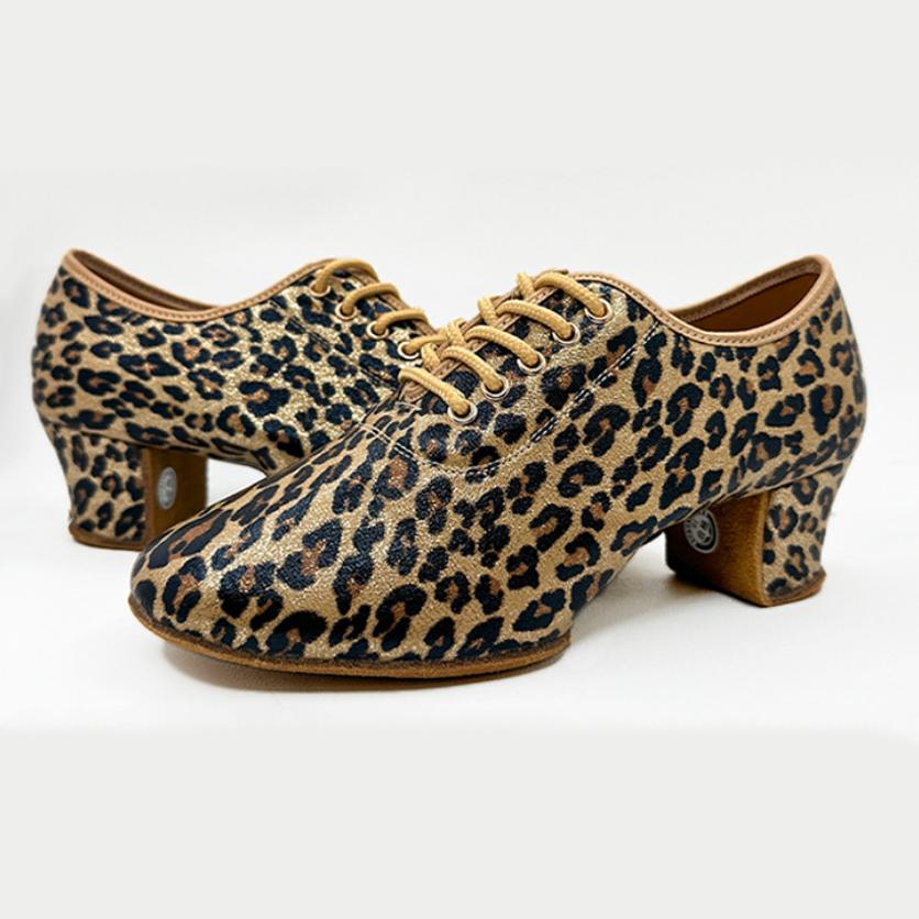 Модные новые материалы Танцевальная обувь Трехмерный леопардовый принт Взрослые женщины Для помещений Мягкая подошва Латиноамериканские танцы Учитель Танцевальная обувь