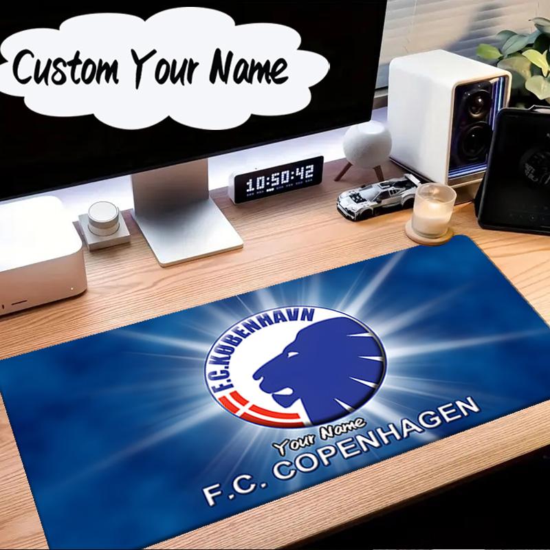 Custom Name Mouse pad Copenhagen Lion Emblem Mouse Pad Desk Mat, Non-Slip Rubber Backer Pad For Computer Notebook Gaming Mouse Pad Birthday Gift