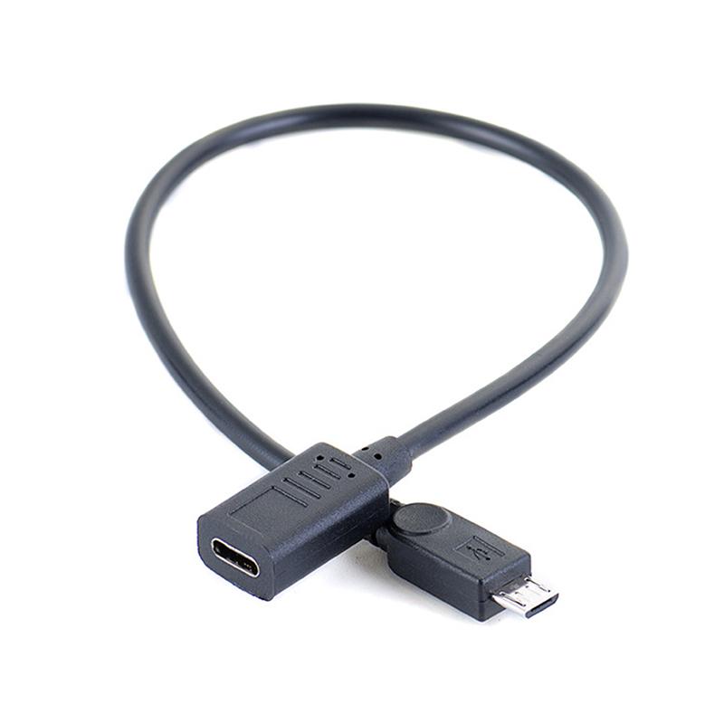 Usb Type-C Female To Micro Usb Male Otg Connector Cable Adapter
