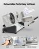 Meat Slicer, 200W Electric Deli Slicer Machine with 190 mm Sharp Blade, Home Meat-Slicer with 70-100 RPM Slicing Speed, 0-15 mm Adjustable Thickness,