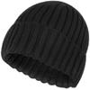 Knit Hat Wool Made In Japan Whole Garment Cold Protection Beanie [Branze] Men's 100% (Free Size, Black)
