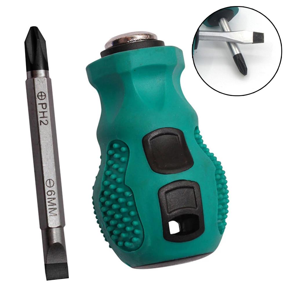 Магнитная отвертка 2-в-1, удобная двойная головка