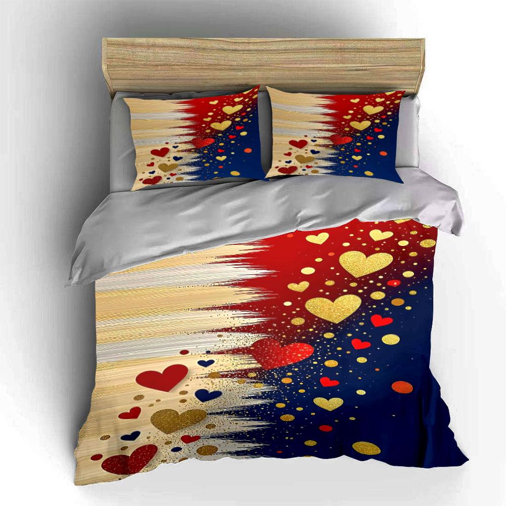 Glittery hearts and gradients. Bedding sets Duvet cover sets Duvet covers Pillowcases(1 * Duvet Cover 2 * Pillowcases without duvet insert)
