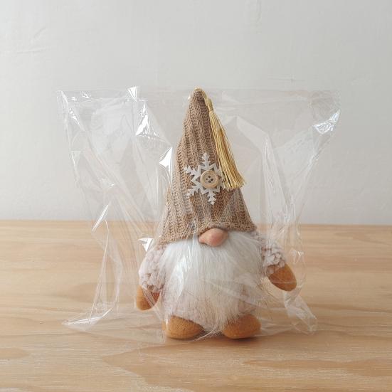 Рождественская кукла-гном, вязаная заостренная шапка ручной работы, снежинка, дерево, полная борода, милый настольный безликий гном, фаршированное украшение, товары для вечеринок, подарок