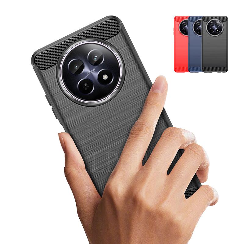 Для Realme 12X Чехол Крышка Realme 12X Capas Новый Бампер из Углеволокна Ударопрочный Силиконовый Мягкий ТПУ Fundas OPPO Realme 12X Realme12X