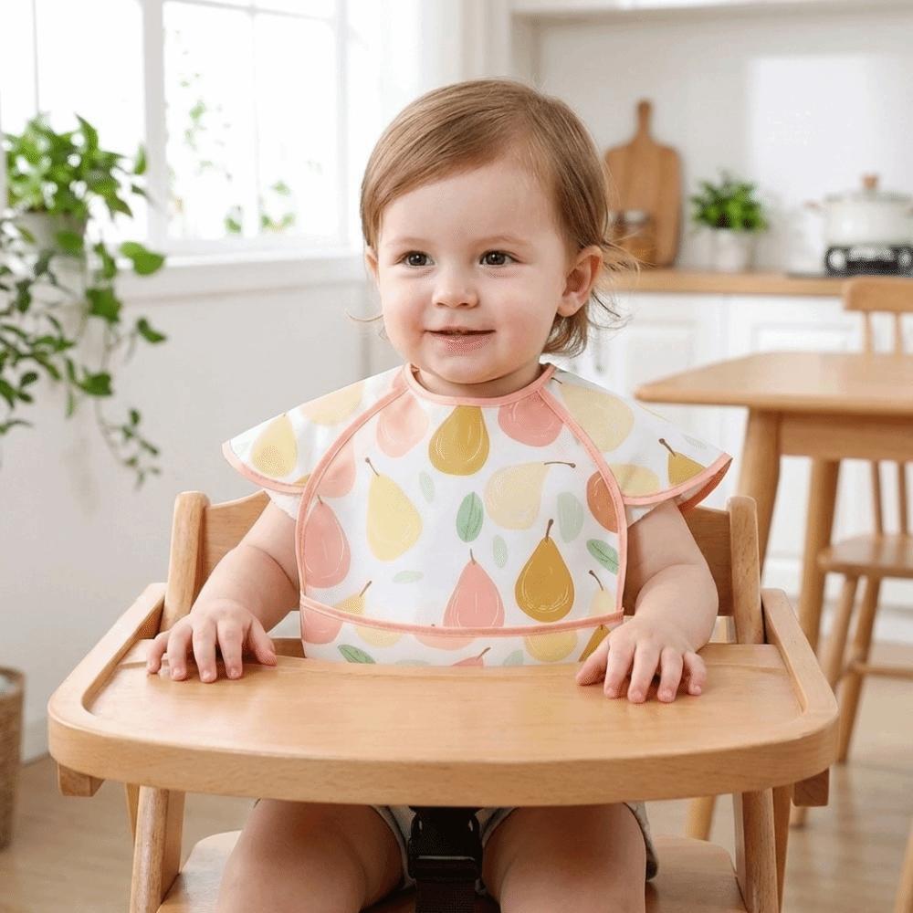 Sleeveless Design Feeding Bib Reusable Fabric Full Body Cover Bib  Toddler Feeding