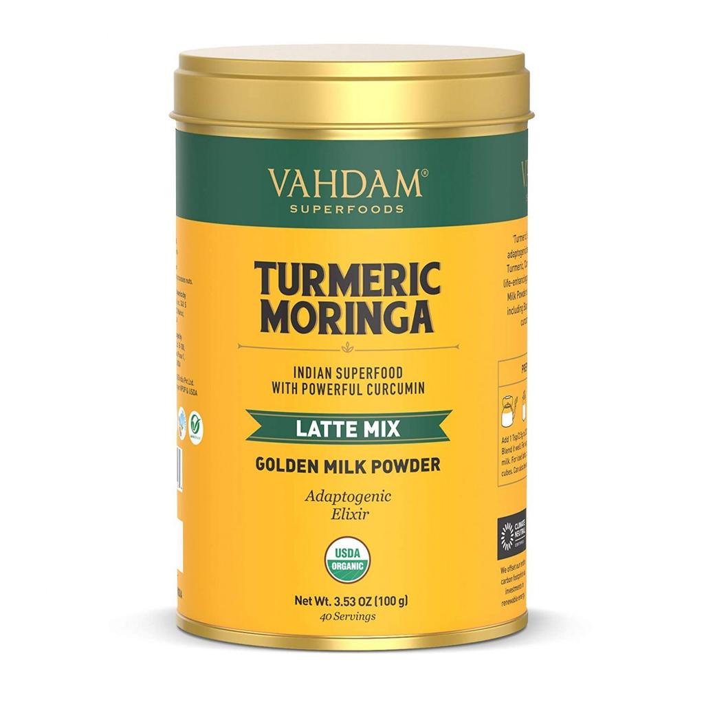Смесь латте из Куркумы и Моринги (100 г), Turmeric Moringa Latte Mix, VAHDAM