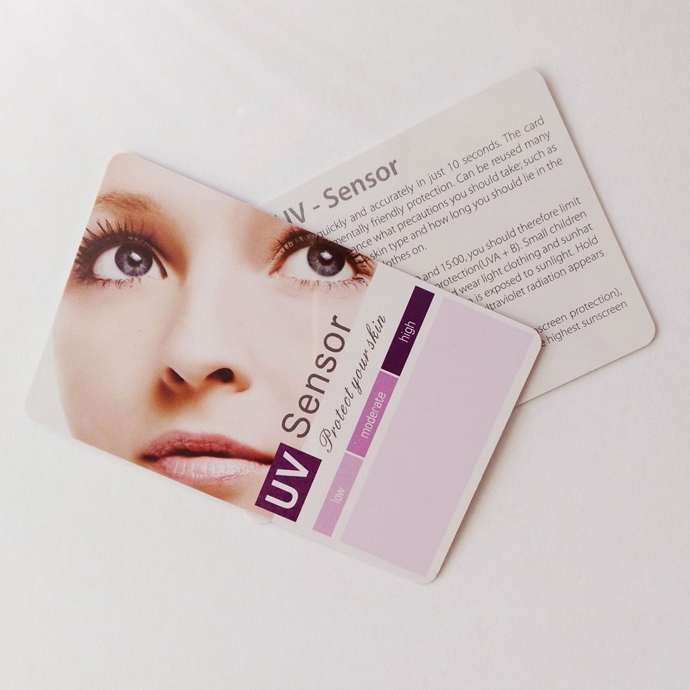 Portable UVB Test Card Reusable UV Sensor Card High Quality UV Test Card For Outdoor Camping