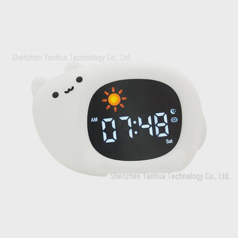 Детский силиконовый будильник Sunrise с ночником и ЖК-дисплеем