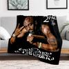 "Rise Above: Tupac's Legacy in Art"Blanket Flannel Throw Blanket for Sofa, Bed, Travel, Camping, Office, Couch, Chair, And Bed Gift for Chri