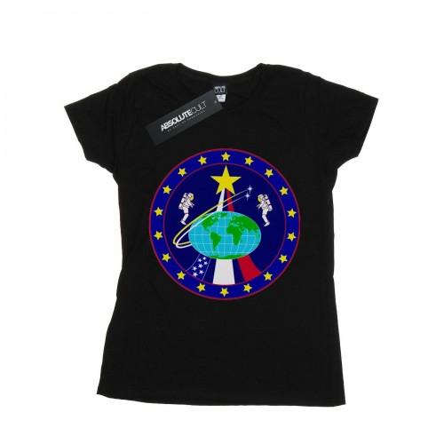 NASA Womens/Ladies Classic Globe Astronauts Cotton T-Shirt