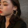 Retro Temperament Metal Exaggerated Square Ear Hoop Earrings Geometric Earrings Geometric Gentle Earrings Simple Earrings