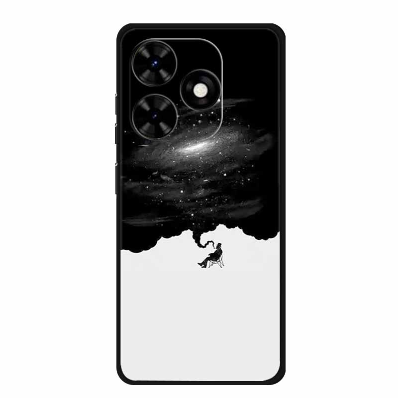 Чехол для Tecno Spark Go 2024 Роскошный ТПУ Силиконовый Мягкий Задний Чехол Чехлы для Телефона для Tecno SparkGo 2024 BG6 Ударопрочный Цветок Fundas