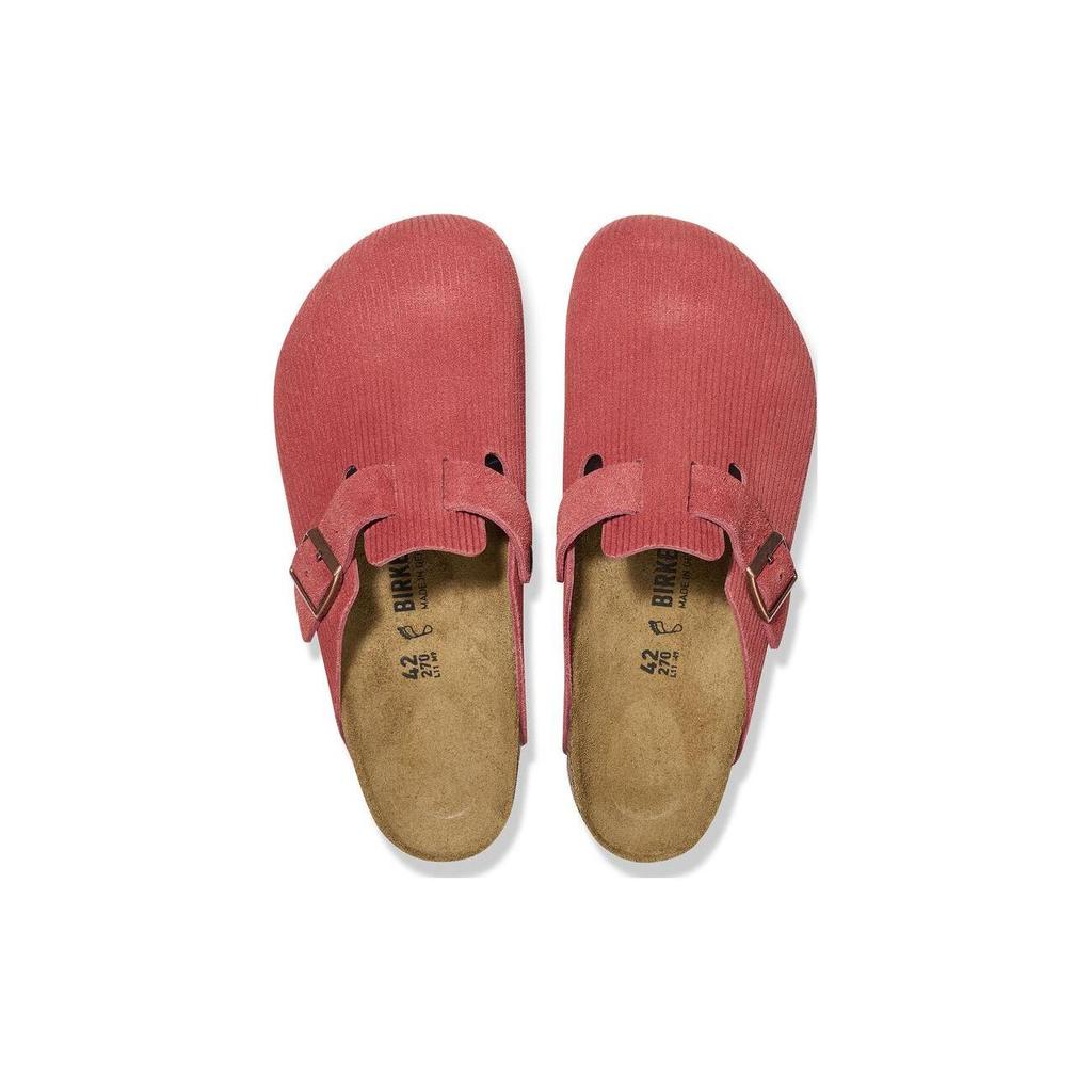 Бостон Birkenstock Замша Тисненая Вельвет Узкий 'Сиенна Красный' 1026167