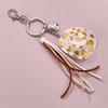 Cute Phone Pendant Fashionable Cow Print Hat Keychain Western Cowboy Hat Shaped Keyring Ornament Bag Charm Decoration